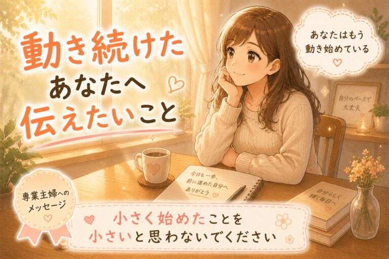 動き続けたあなたへ伝えたいこと